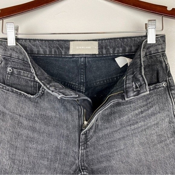 Everlane Washed Cotton Relaxed Rolled Cut off Hem Jean Shorts Black Size 24 - Picture 9 of 11
